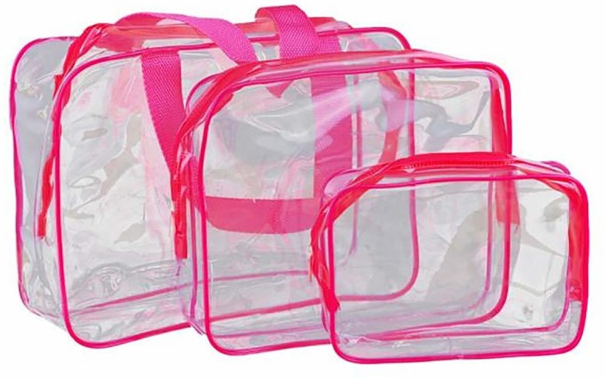 PRISMAXIC 4 Multipurpose Transparent Travel Pouch Makeup Toiletry Kit Bag  Cosmetic Pouch for Women Makeup Organizer Bag - (Multi) Travel Toiletry Kit  Multi - Price in India