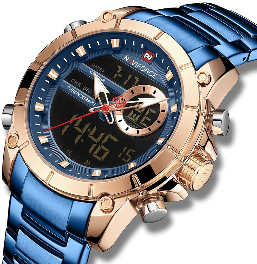 NAVIFORCE NF9163 BG Analog Digital Watch For Men Buy NAVIFORCE NF9163 BG Analog Digital Watch For Men NF9163 Online at Best Prices in India Flipkart