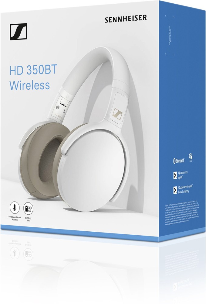 Sennheiser HD 350BT Bluetooth 5.0 Wireless Headphones - White (508385) 