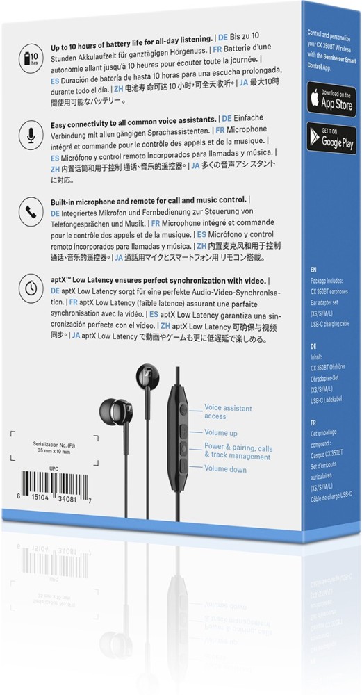 Sennheiser CX 350BT Bluetooth Headset Price in India Buy