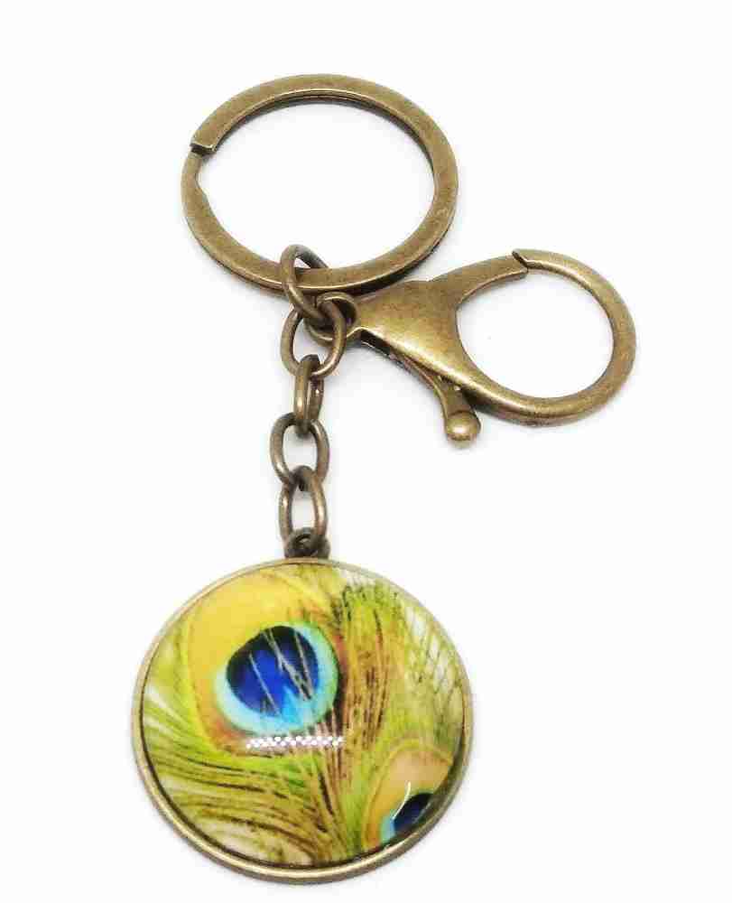 Peacock feather keychain buy on sale online