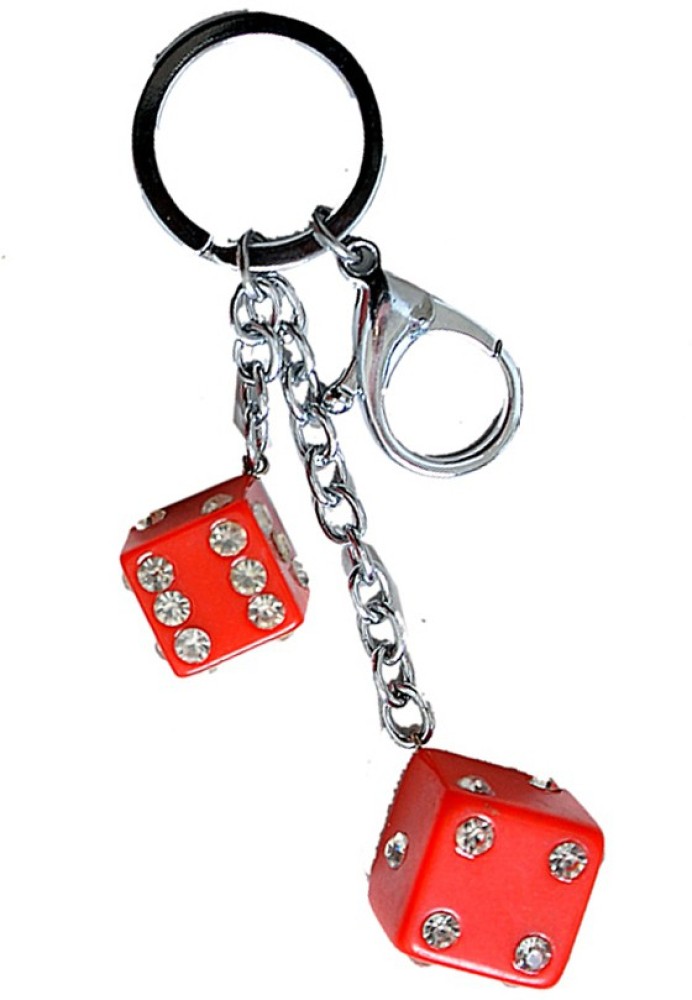 One Point Collections Dice Key Chain Metal Dual Dice Red Key Chain Key Ring  Key Chain Price in India - Buy One Point Collections Dice Key Chain Metal  Dual Dice Red Key