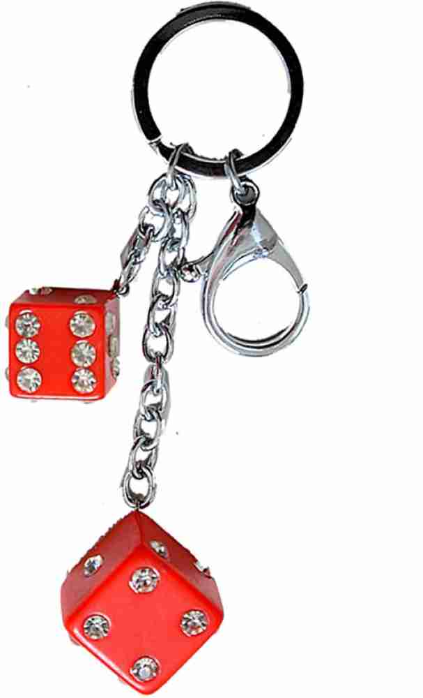 One Point Collections Dice Key Chain Metal Dual Dice Red Key Chain Key Ring  Key Chain Price in India - Buy One Point Collections Dice Key Chain Metal  Dual Dice Red Key