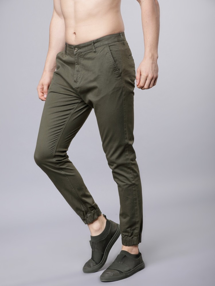 HIGHLANDER Slim Fit Men Green Trousers - Buy LIGHT OLIVE HIGHLANDER Slim  Fit Men Green Trousers Online at Best Prices in India