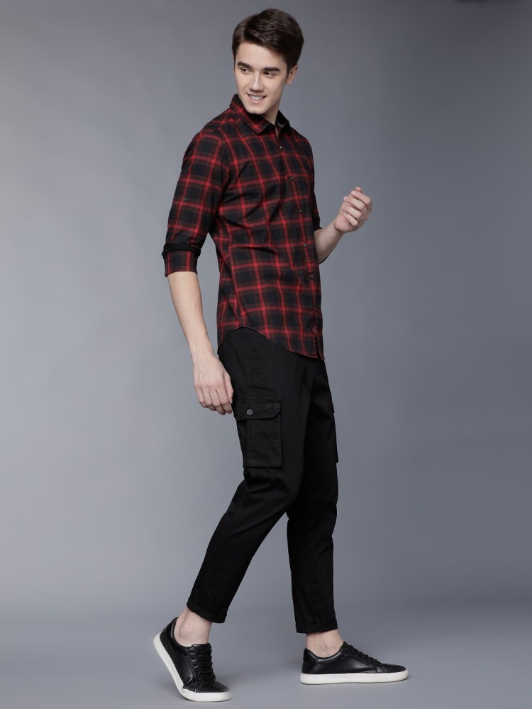 Buy Highlander Black Elasticated Waistband PV smart Pant for Men