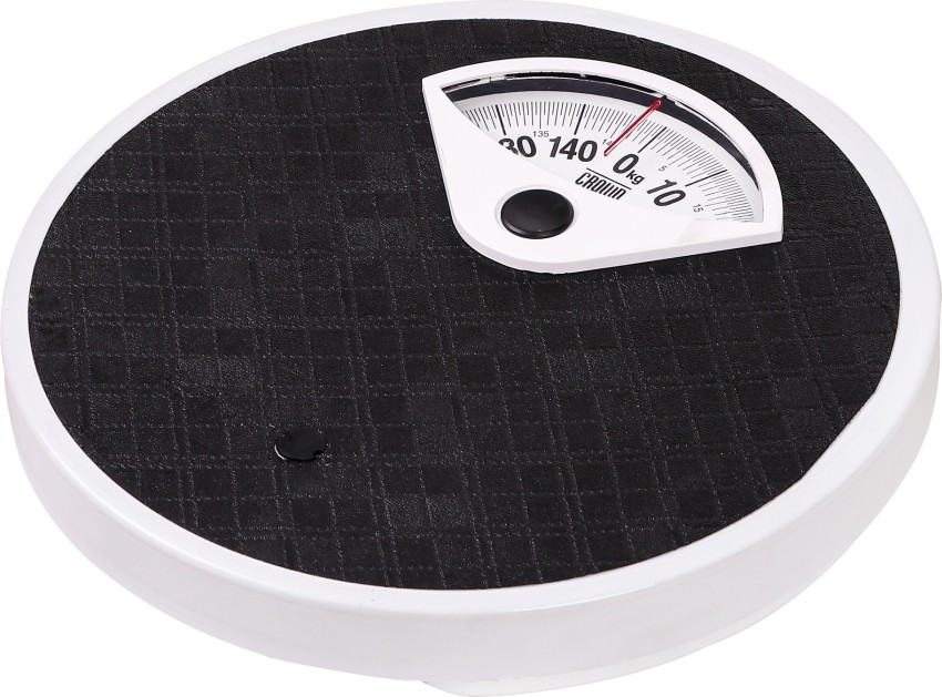 CROWN Mechanical Personal Weighing Scale For Human Body, Mechanical Manual  Analog Weighing Scale upto 160 kgs capacity (Black) : : Office  Products