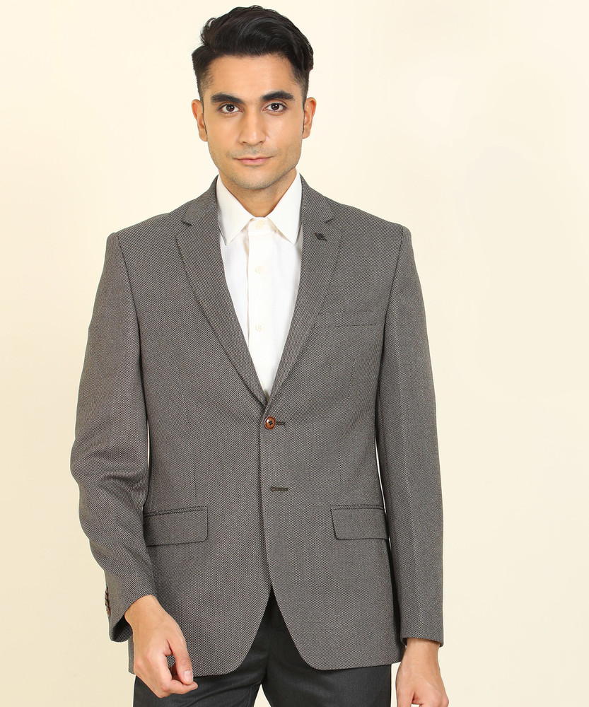 Raymond Self Design Single Breasted Formal Men Blazer