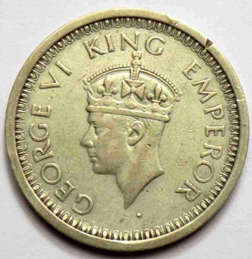 British India Rupee George VI 1944 Silver Coin (Lahore, 44% OFF