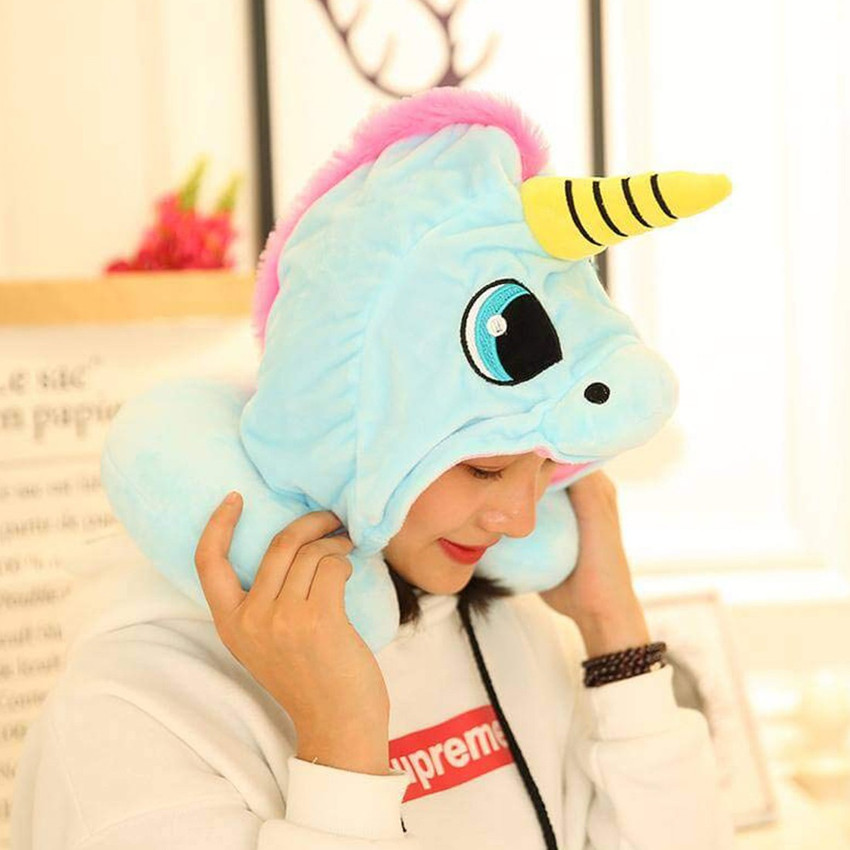 Unicorn hoodie neck pillow sale