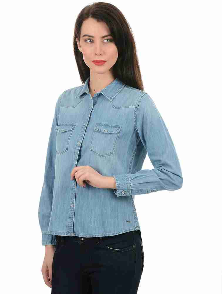 PEPE JEANS, Blue Women's Denim Shirt