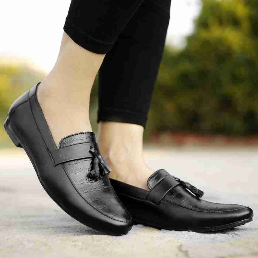 Buy Global rich Men's Luxury Leather Loafer Slip On Casual Shoes