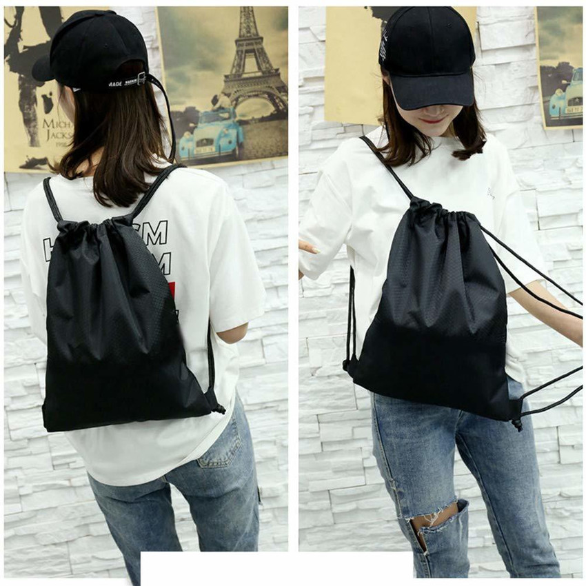 REHTRAD Polyester Drawstring Water Resistant Backpack Gym Bag