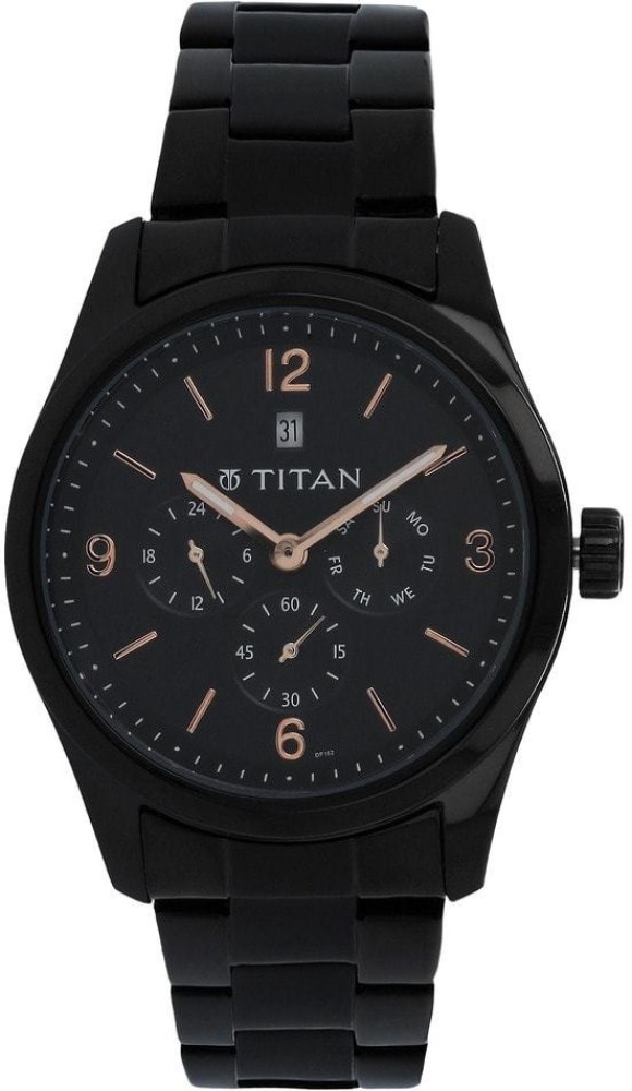 Titan black chain watches hotsell for mens