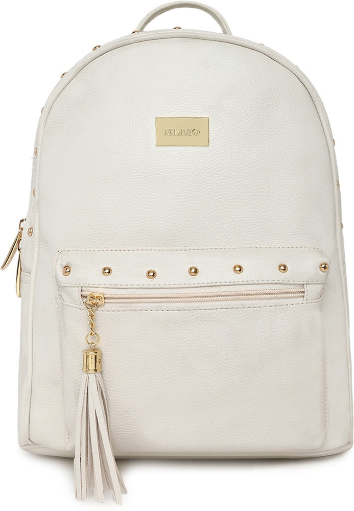 KLEIO Designer Women Backpack Hand Bag For College Girls and Work Ladies 8 L Backpack White Price in India Flipkart
