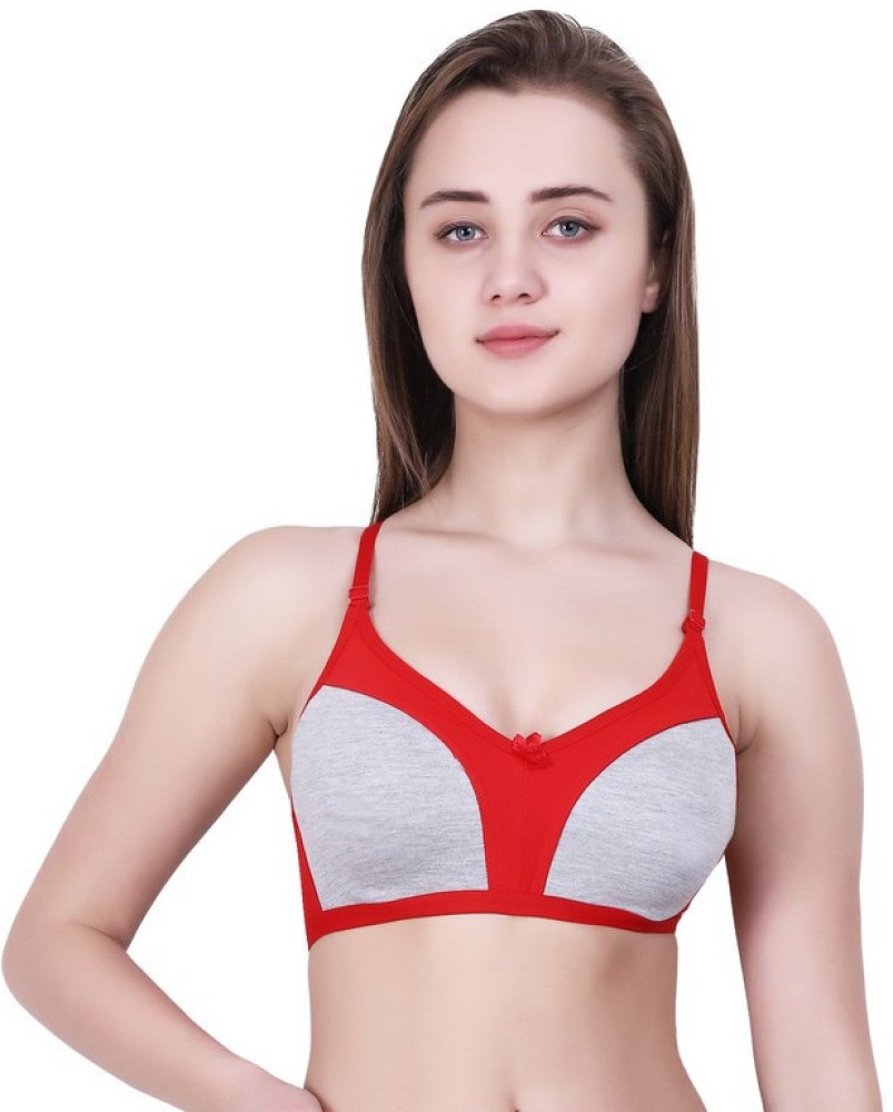 Plain Ladies Cotton Red Bra, Size: 28 To 42 at Rs 36/piece in