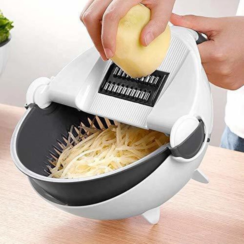 900ML Garlic Chopper Manual Rotate Vegetable Cutter Chopper Slicer