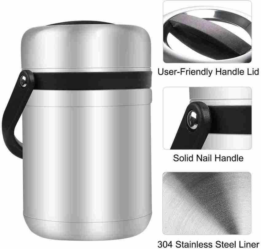1000ml Stainless Steel Insulated Lunch Box Container Thermos Food Jar w/  Handle
