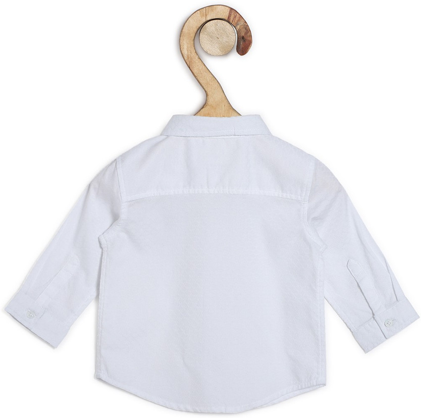 Allen Solly Baby Boys Self Design Casual White Shirt