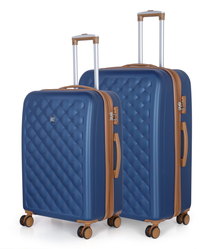 It Luggage Cushion Lux Polycarbonate Hardsided Suitcase Expandable Cabin Check in Set 4 Wheels 32 inch Poseidon Price in India Flipkart