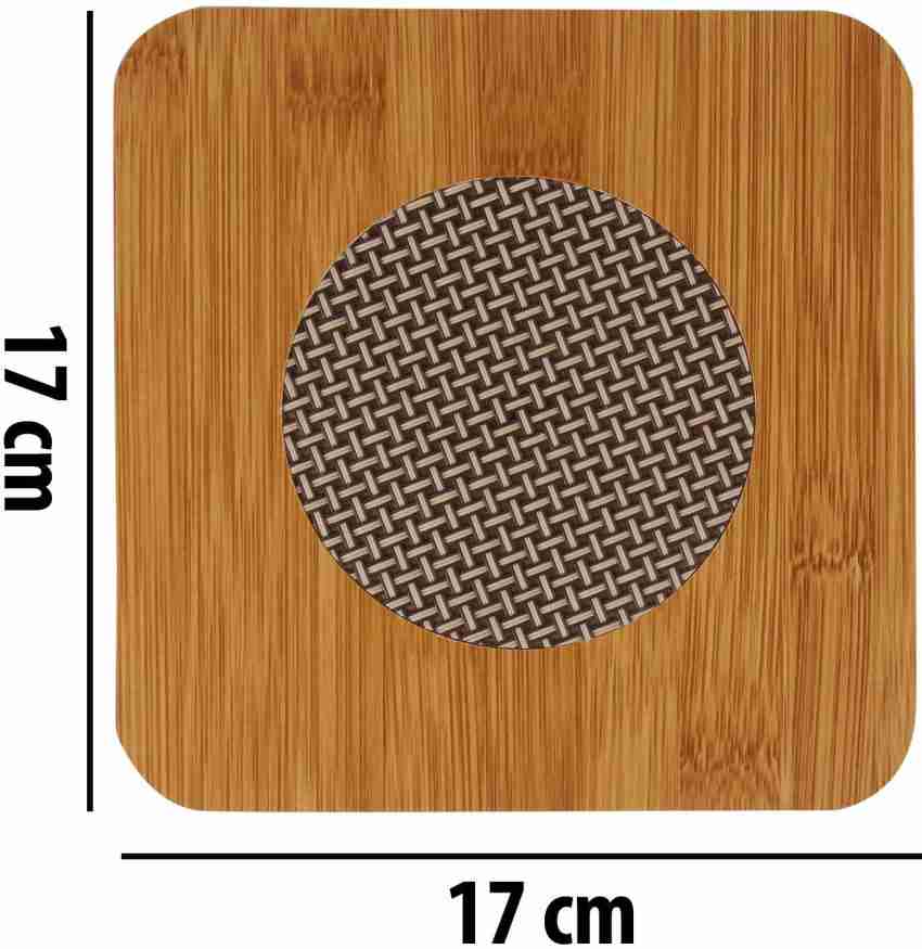 2 Bamboo Hot Pad Wood Trivet Mat Pot Pan Holder Heat Resistant Coaster Placemat