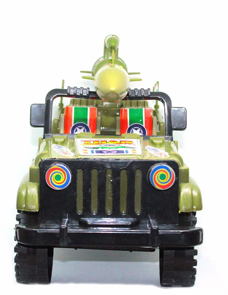 Quinergys 217 Toy for Kids Friction Power Toy Army Thar Jeep