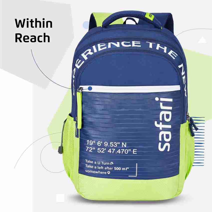 SAFARI GPS School College Casual 36 L Backpack Blue Price in India Flipkart