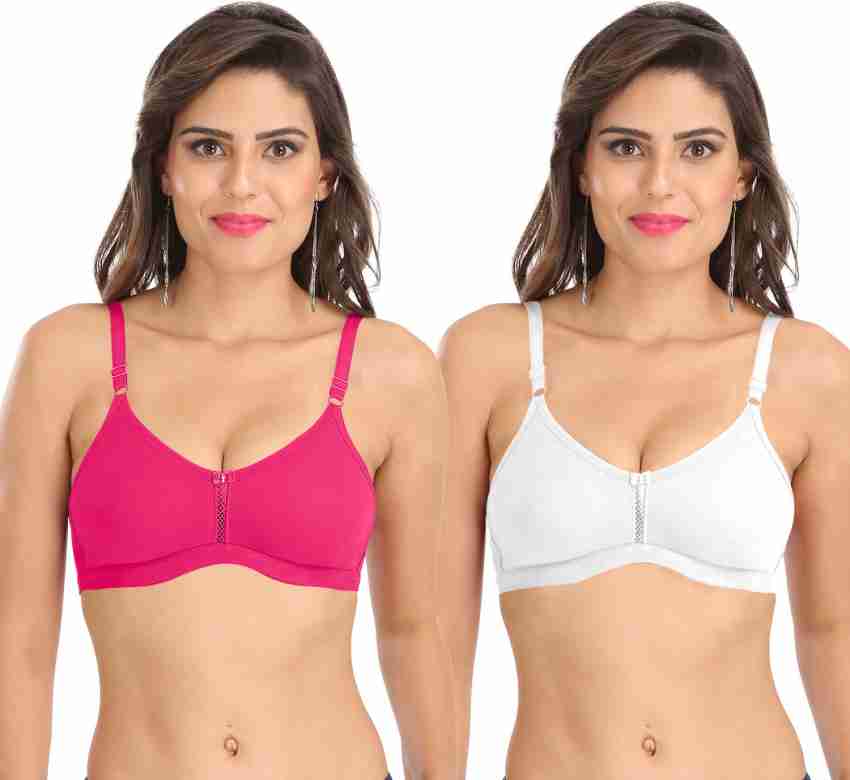 Pack of 2 Women Full Coverage Non Padded Bra(White)