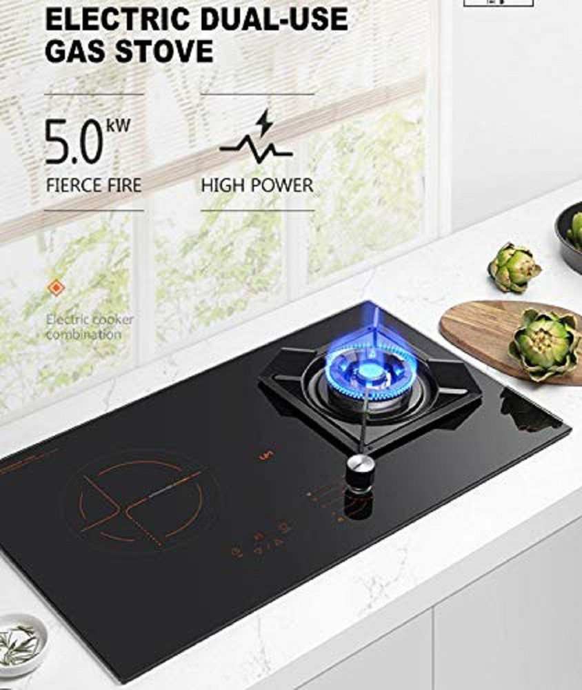 Gas stove and induction hot sale cooker combo