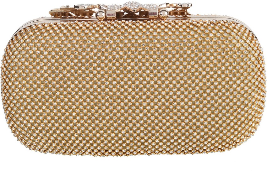 METRO Gold Clutch 38 4585 Gold Gold Price in India Flipkart