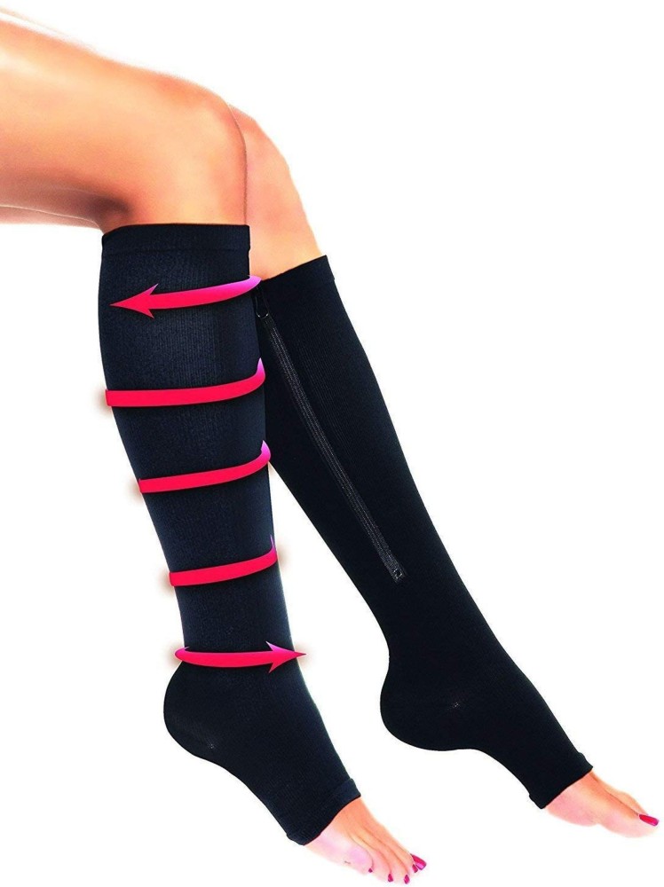 Zip Sox, zip-up compression socks, size S/M, NEW in original