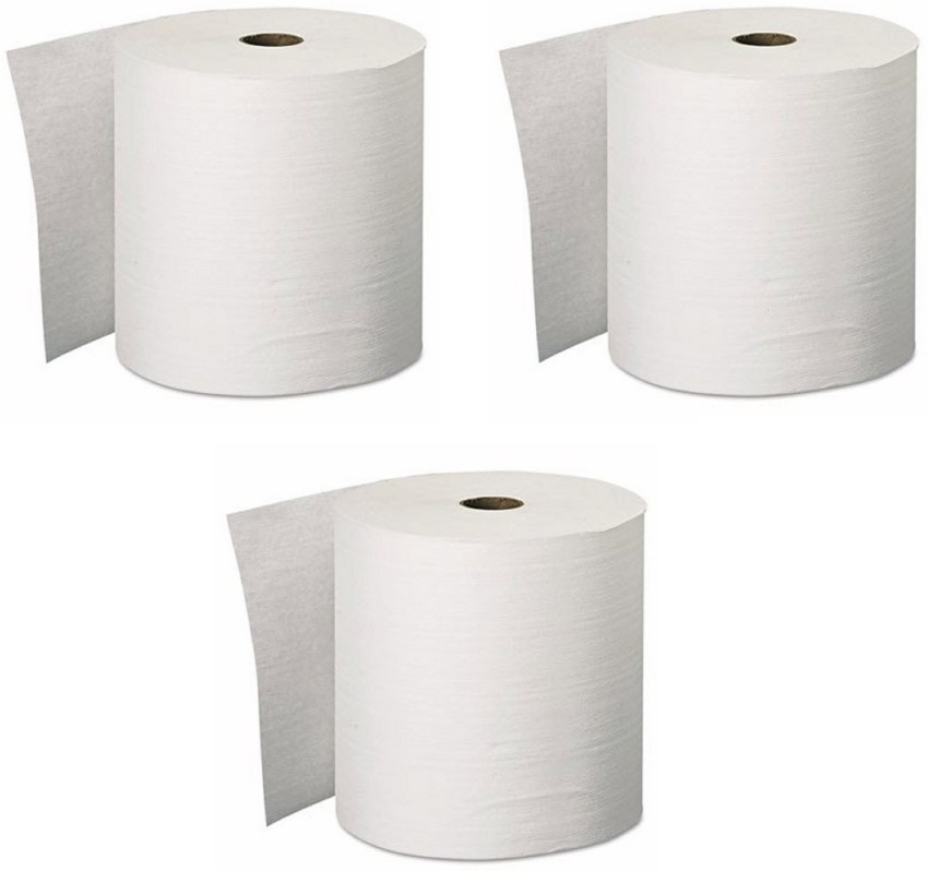 Iashikaboutique White Plain Toilet Tissue Paper Roll (Pack Of 3