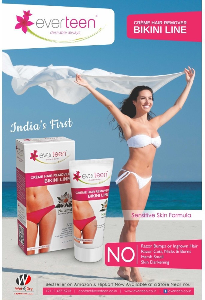 everteen SILKY Bikini Line Hair Remover Creme with Cranberry and Cucumber  freeshipping - everteen