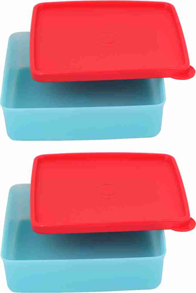2 Tupperware Square-A-Way 250ml Orange BPA-Free Plastic Container Food  Lunch Box