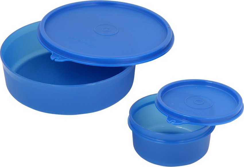 Tupperware Classic Plastic Lunch Box with Bag, 2-Pieces, Blue