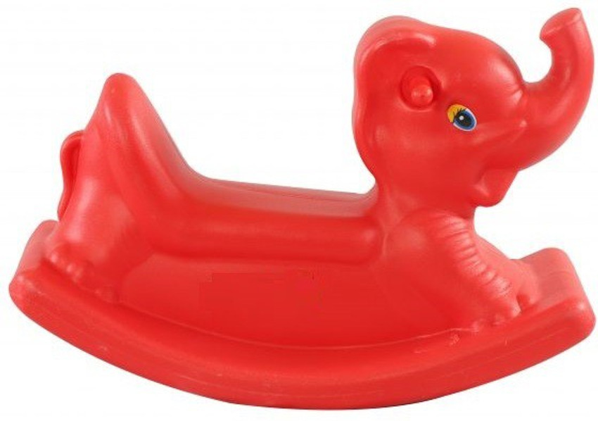 IRIS Rocking Elephant Outdoors Ride On Animal Play Toys Red