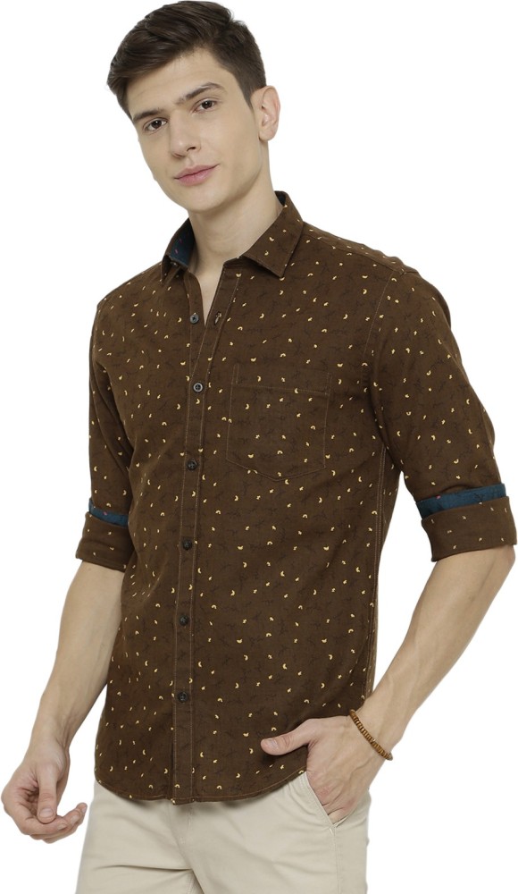 Linen Club Casual Shirts : Buy Linen Club Embellished Regular Fit Maroon  Shirt Online