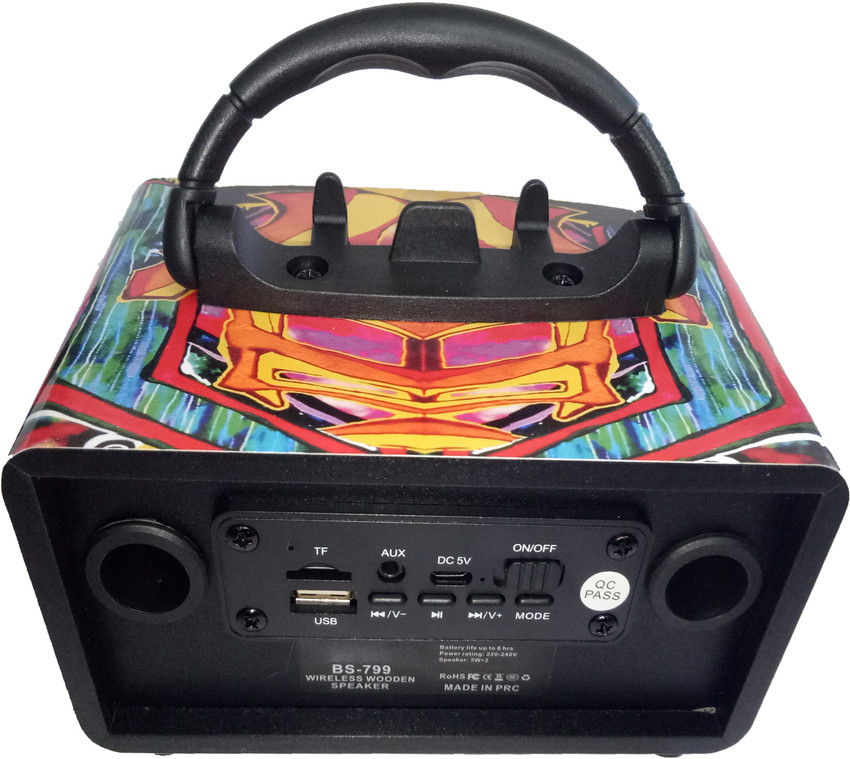 Buy Glamour BS799 Extra Bass Wireless Wooden Speaker Multicolor Stereo Channel 3 W Bluetooth Speaker Online from Flipkart