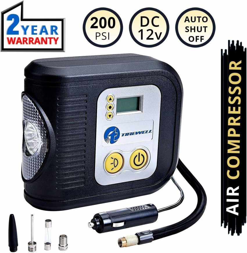 TIREWELL 200 psi Tyre Air Pump for Car & Bike Price in India - Buy TIREWELL  200 psi Tyre Air Pump for Car & Bike online at