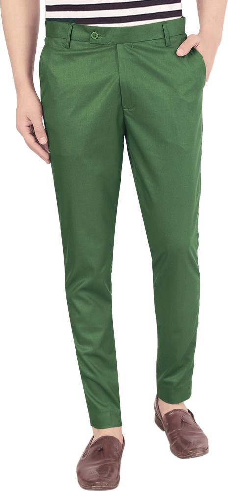 Check Formal Trousers In Dark Green B95 Sams