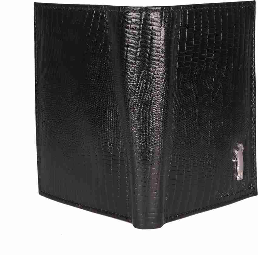 Roberto Ballmore Men Black Genuine Leather Wallet Black Price in