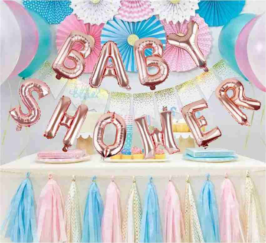 Baby shower top balloon letters