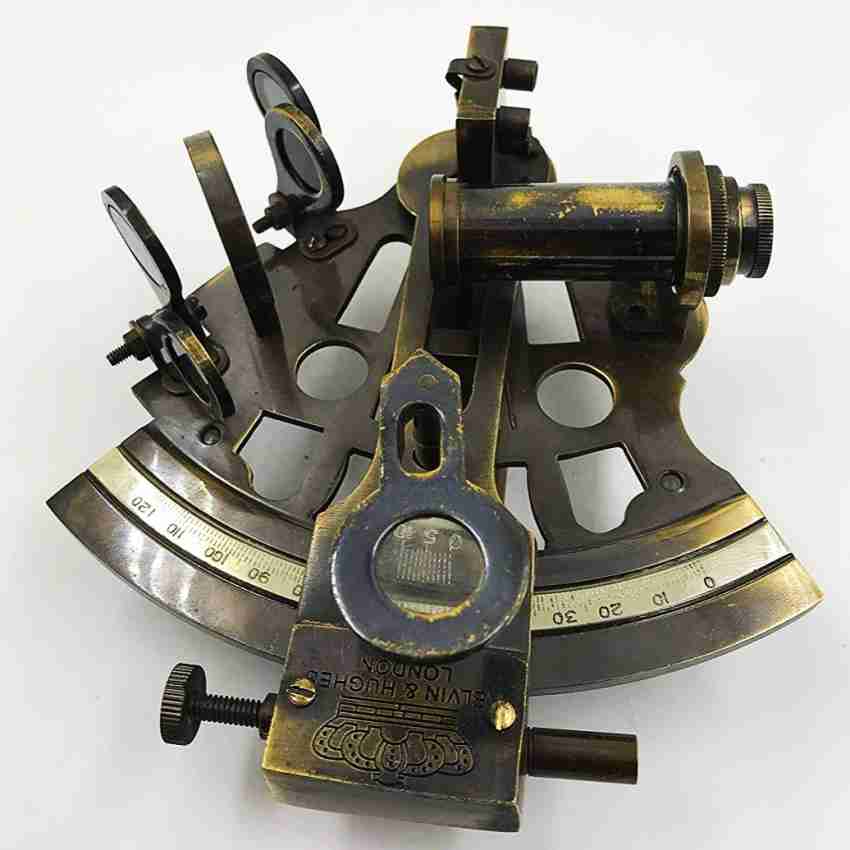 Four-inch Brass Sextant with Antique Finish