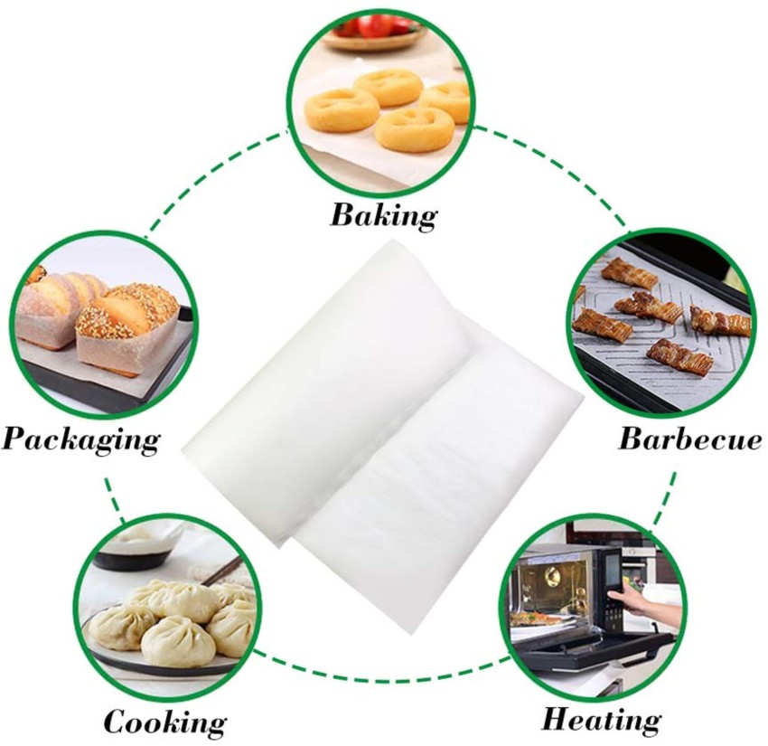 Buy Butter Paper Sheets Grease Proof Baking Paper, Cooking, Wrapping,  Grilling, Steaming, Frying Color White Size 10 X 10 Pack of 150, Standard  Online at Low Prices in India 