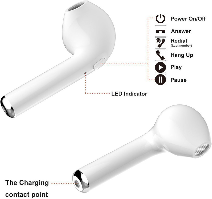 I7s tws twins wireless bluetooth in the hot sale ear earphone with mic portable charging power dock