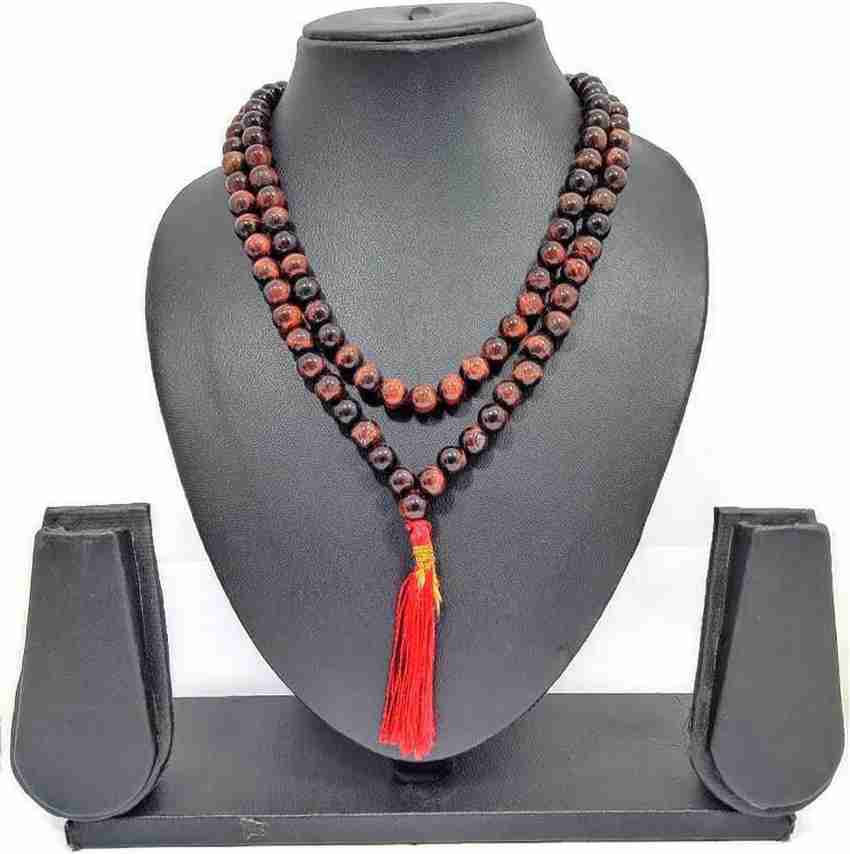 EXCEL 108 Healing Gemstone Mala Prayer Beads Bracelet Necklace-Red