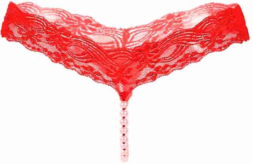 LOVERG Women Thong Red Panty - Buy LOVERG Women Thong Red Panty Online at  Best Prices in India