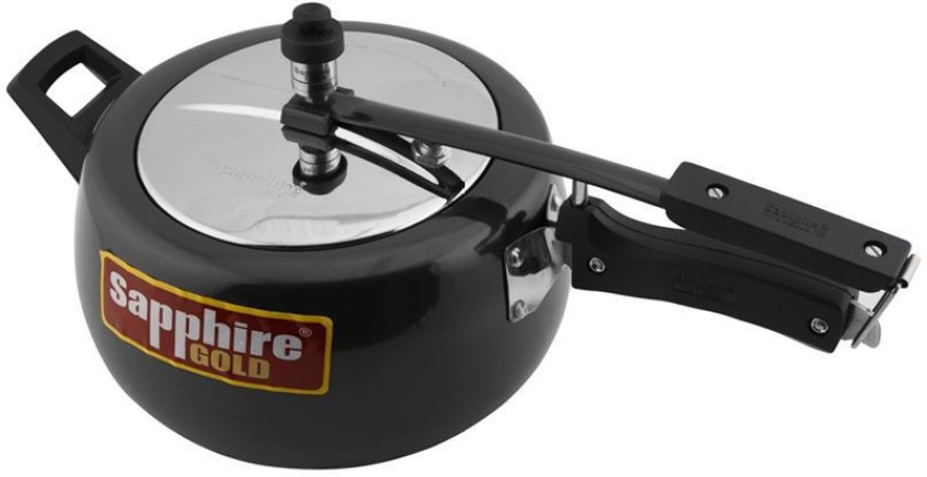 Sapphire Gold Black Pressure Cooker Black 5 L Inner Lid Induction Bottom Pressure Cooker Price in India Buy Sapphire Gold Black Pressure Cooker Black 5 L Inner Lid Induction Bottom Pressure