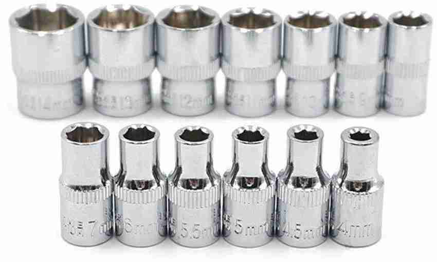 Inditrust 46pcs Socket Set size 1 4 Inch Tool Ratchet Torque Wrench Combo Tools Kit Car Repair Tools Set Socket Set