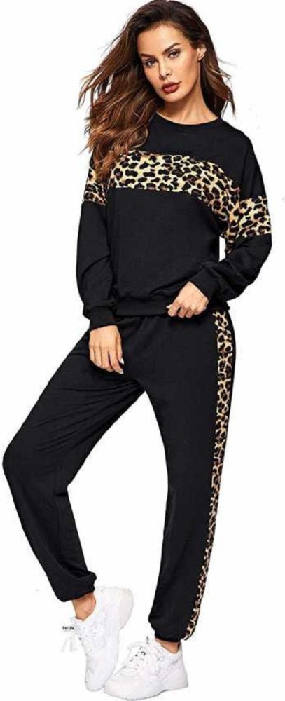 Leopard print cheap sweat suit