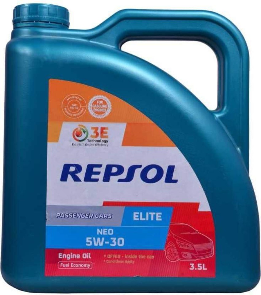 Repsol ELITE 5W-30 FUEL ECONOMY ENGINE OIL FOR CARS 3.5LTR Full-Synthetic  Engine Oil Price in India - Buy Repsol ELITE 5W-30 FUEL ECONOMY ENGINE OIL  FOR CARS 3.5LTR Full-Synthetic Engine Oil online